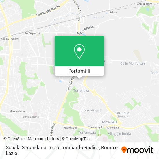 Mappa Scuola Secondaria Lucio Lombardo Radice