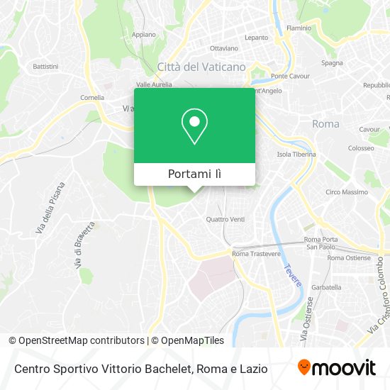 Mappa Centro Sportivo Vittorio Bachelet