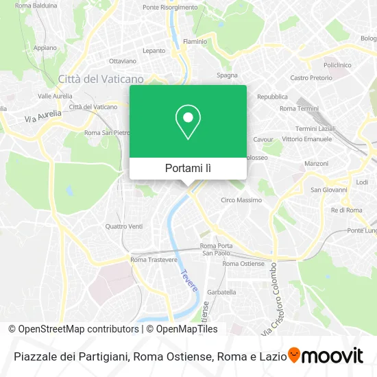 Mappa Piazzale dei Partigiani, Roma Ostiense