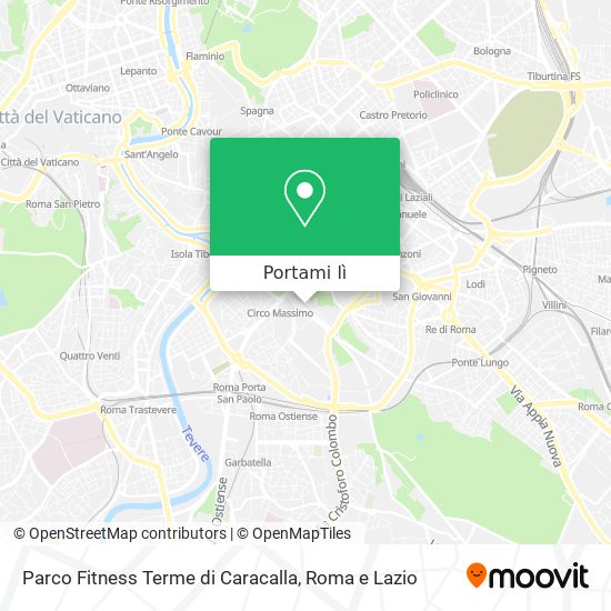 Mappa Parco Fitness Terme di Caracalla