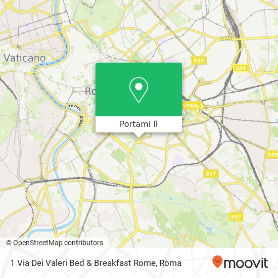 Mappa 1 Via Dei Valeri Bed & Breakfast Rome