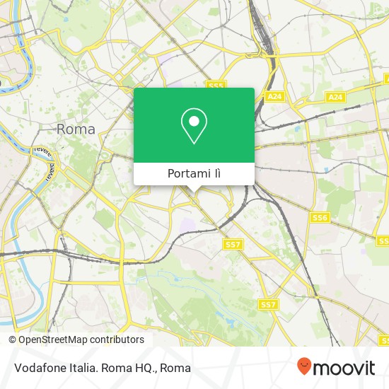 Mappa Vodafone Italia. Roma HQ.