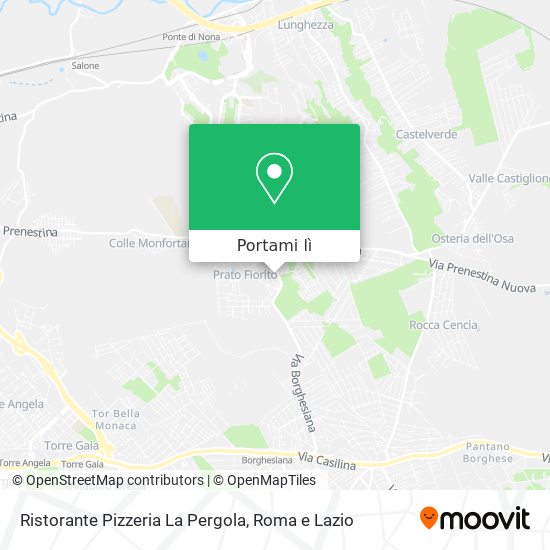Mappa Ristorante Pizzeria La Pergola