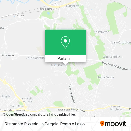 Mappa Ristorante Pizzeria La Pergola