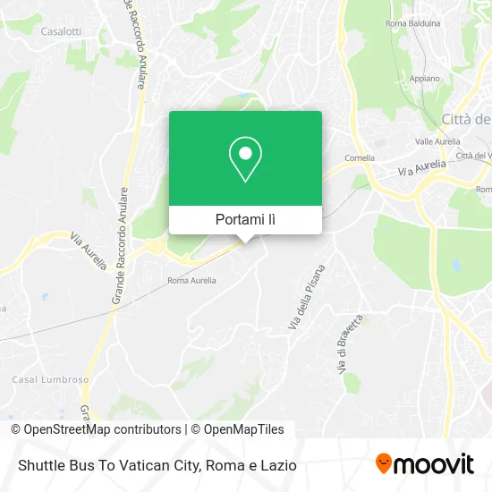 Mappa Shuttle Bus To Vatican City