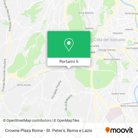 Mappa Crowne Plaza Rome - St. Peter's