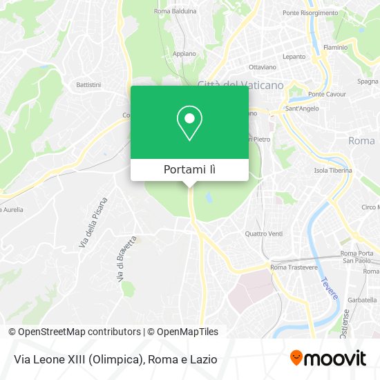Mappa Via Leone XIII (Olimpica)