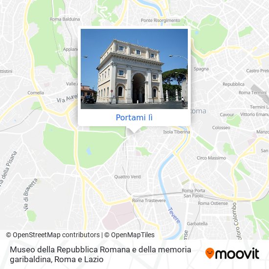 Mappa Museo della Repubblica Romana e della memoria garibaldina