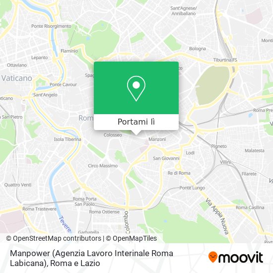 Mappa Manpower (Agenzia Lavoro Interinale Roma Labicana)