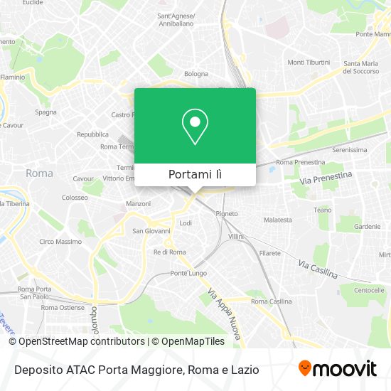 Mappa Deposito ATAC Porta Maggiore