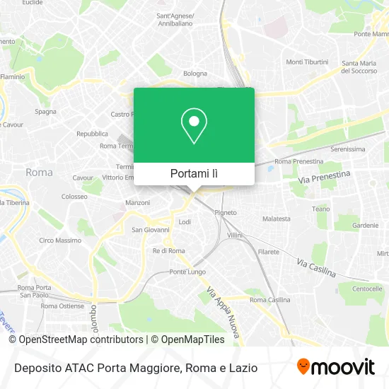 Mappa Deposito ATAC Porta Maggiore