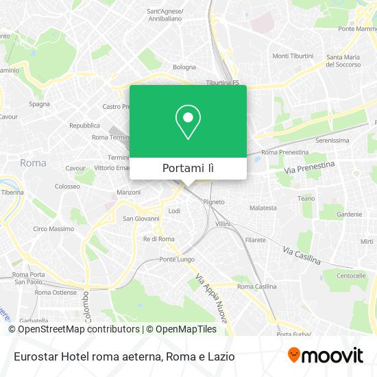 Mappa Eurostar Hotel roma aeterna