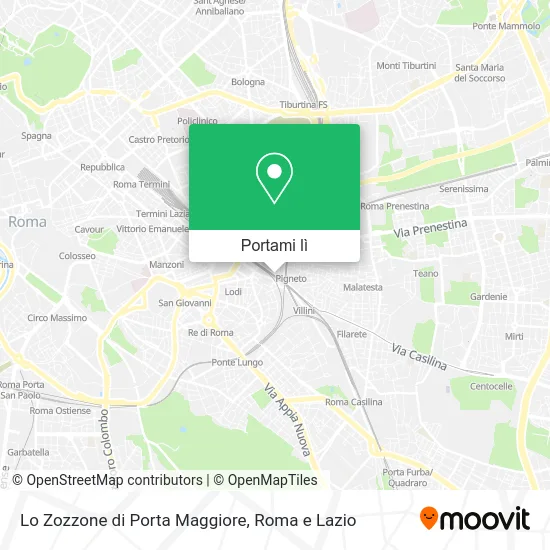 Mappa Lo Zozzone di Porta Maggiore