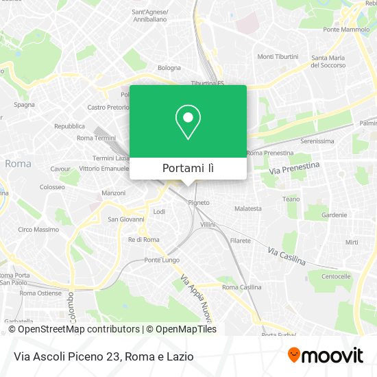 Mappa Via Ascoli Piceno 23