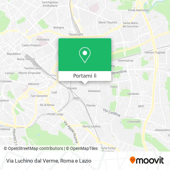 Mappa Via  Luchino dal Verme