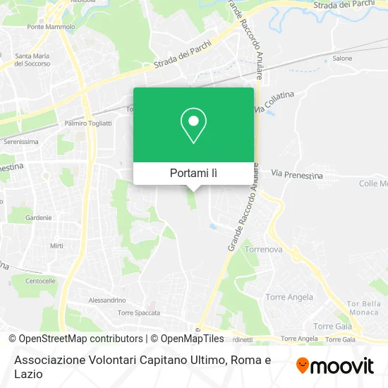 Mappa Associazione Volontari Capitano Ultimo