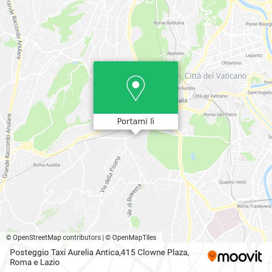 Mappa Posteggio Taxi Aurelia Antica,415 Clowne Plaza