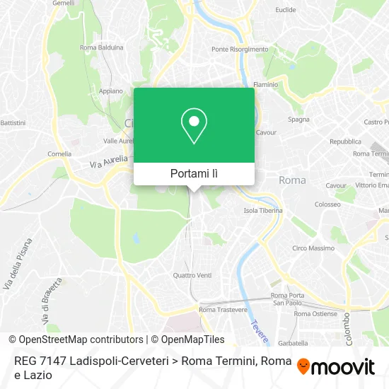 Mappa REG 7147 Ladispoli-Cerveteri > Roma Termini