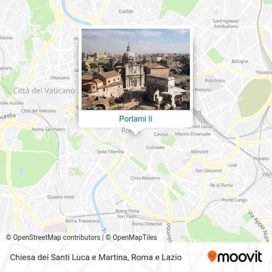 Mappa Chiesa dei Santi Luca e Martina