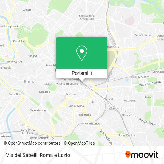 Mappa Via dei Sabelli