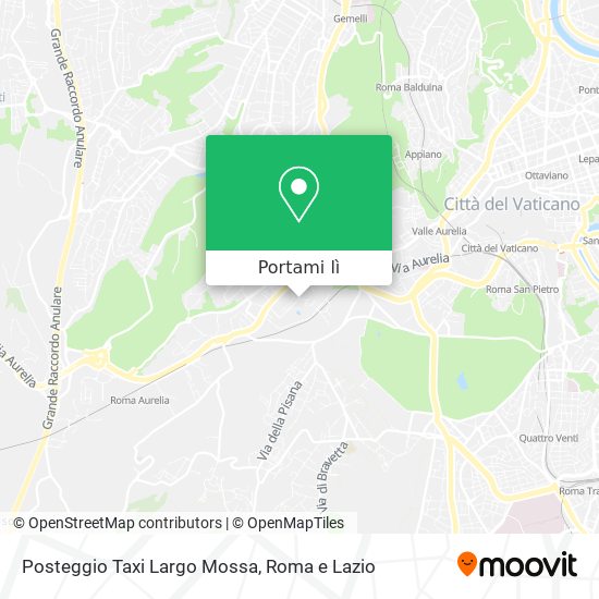 Mappa Posteggio Taxi Largo Mossa