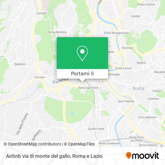 Mappa Airbnb via di monte del gallo