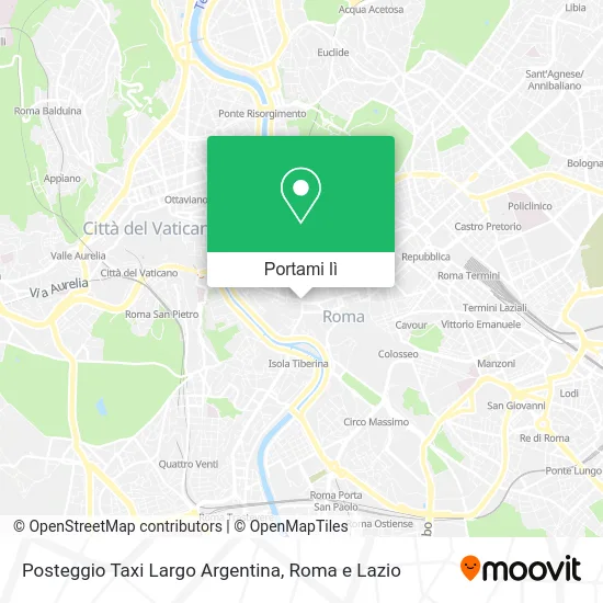 Mappa Posteggio Taxi Largo Argentina