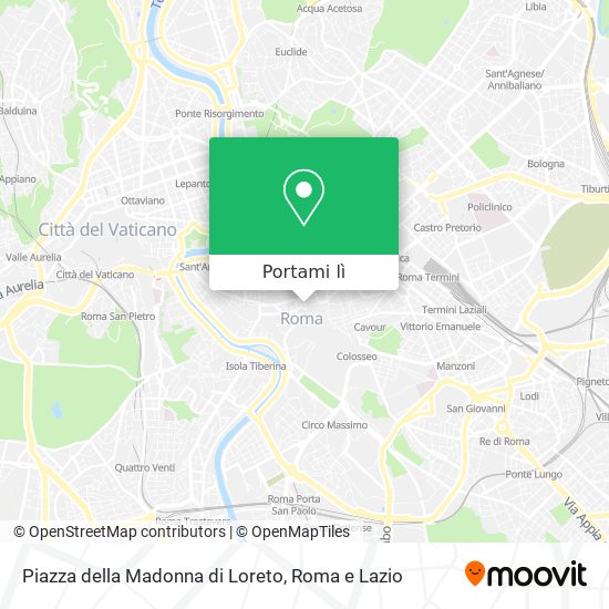 Mappa Piazza della Madonna di Loreto