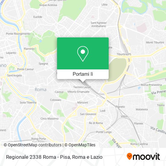 Mappa Regionale 2338 Roma - Pisa