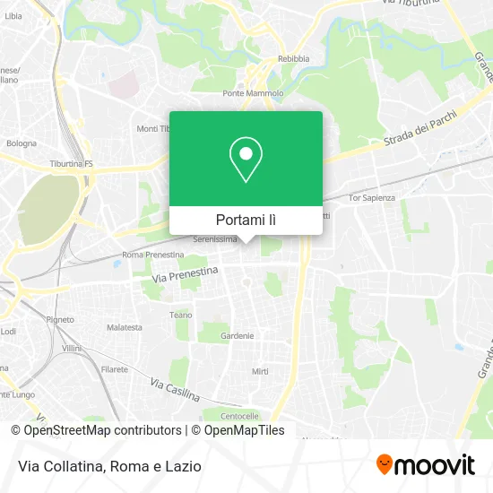 Mappa Via Collatina