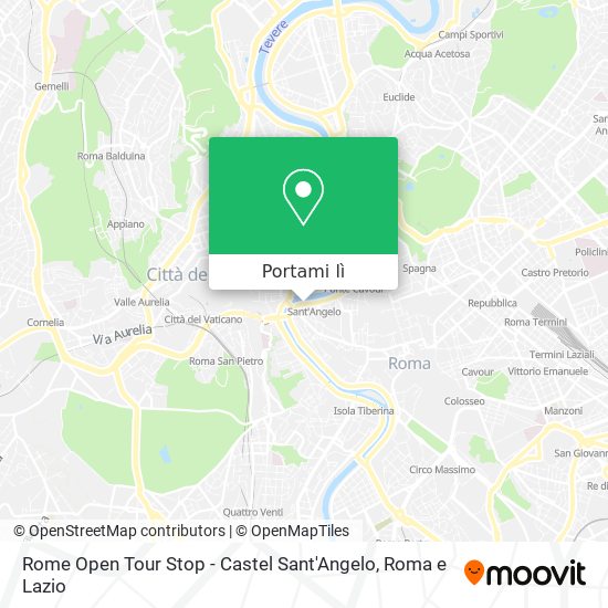Mappa Rome Open Tour Stop - Castel Sant'Angelo