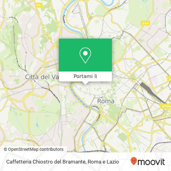 Mappa Caffetteria Chiostro del Bramante