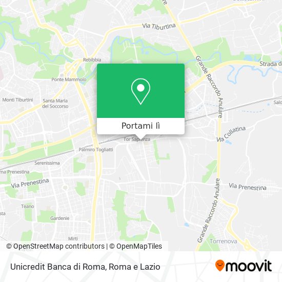 Mappa Unicredit Banca di Roma