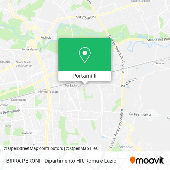 Mappa BIRRA PERONI - Dipartimento HR