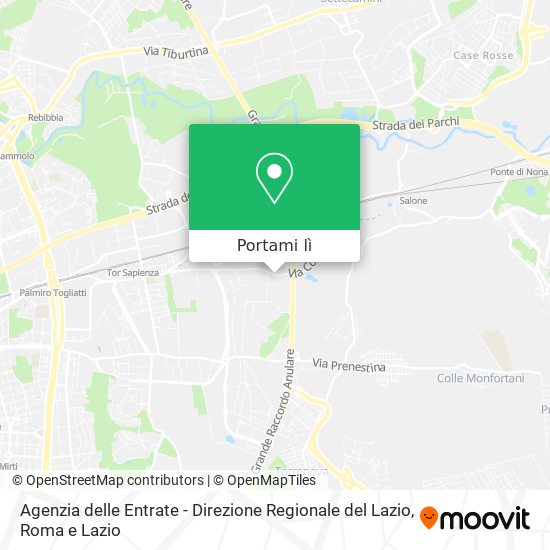 Mappa Agenzia delle Entrate - Direzione Regionale del Lazio