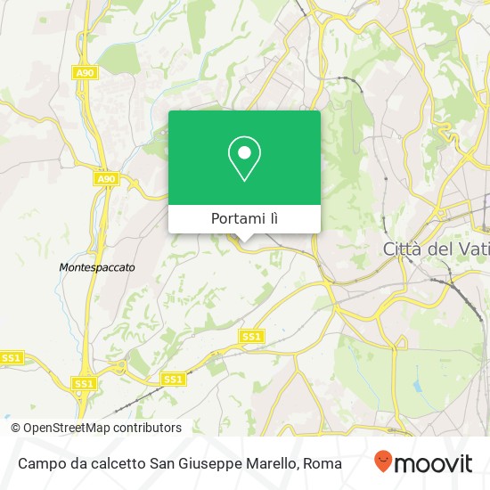 Mappa Campo da calcetto San Giuseppe Marello