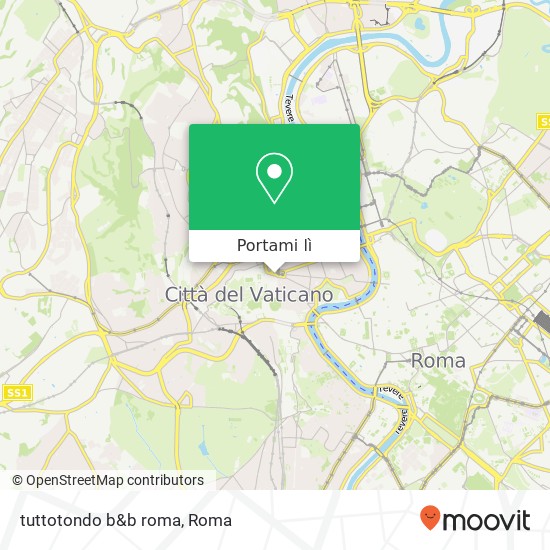 Mappa tuttotondo b&b roma