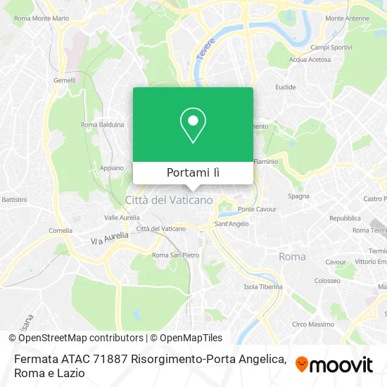 Mappa Fermata ATAC 71887 Risorgimento-Porta Angelica