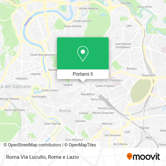 Mappa Roma Via Lucullo