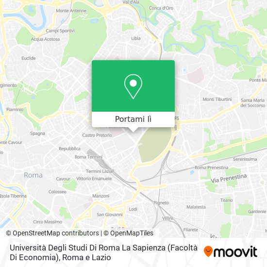 Mappa Università Degli Studi Di Roma La Sapienza (Facoltà Di Economia)