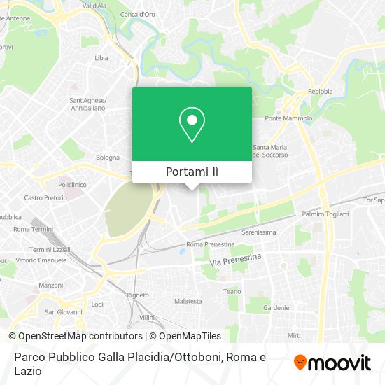 Mappa Parco Pubblico Galla Placidia / Ottoboni