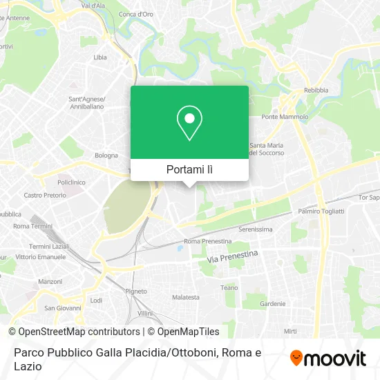 Mappa Parco Pubblico Galla Placidia / Ottoboni