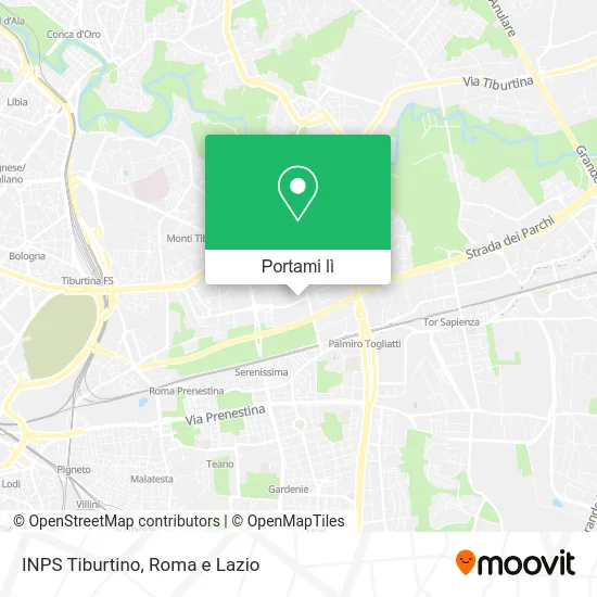 Mappa INPS Tiburtino
