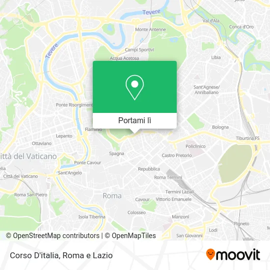 Mappa Corso D'italia