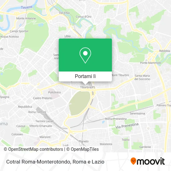 Mappa Cotral Roma-Monterotondo