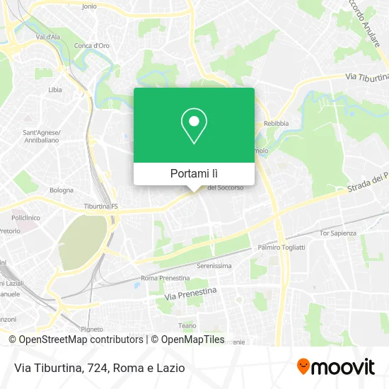 Mappa Via Tiburtina, 724