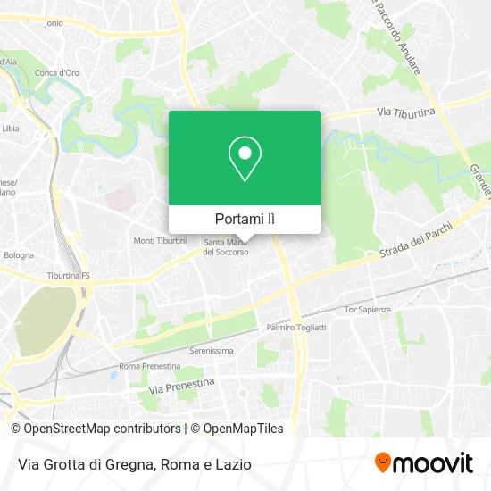 Mappa Via Grotta di Gregna