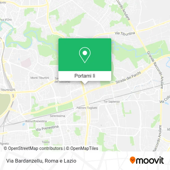 Mappa Via Bardanzellu