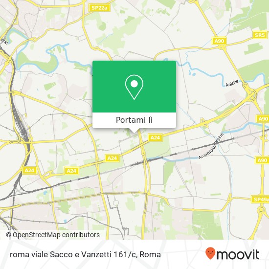 Mappa roma viale Sacco e Vanzetti 161 / c