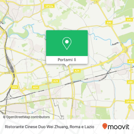 Mappa Ristorante Cinese Duo Wei Zhuang